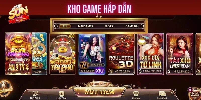 Kho game Tài Xỉu Sunwin hấp dẫn